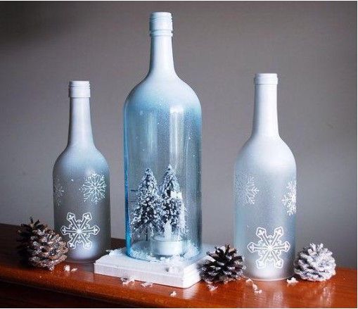 Glass bottle store art ideas